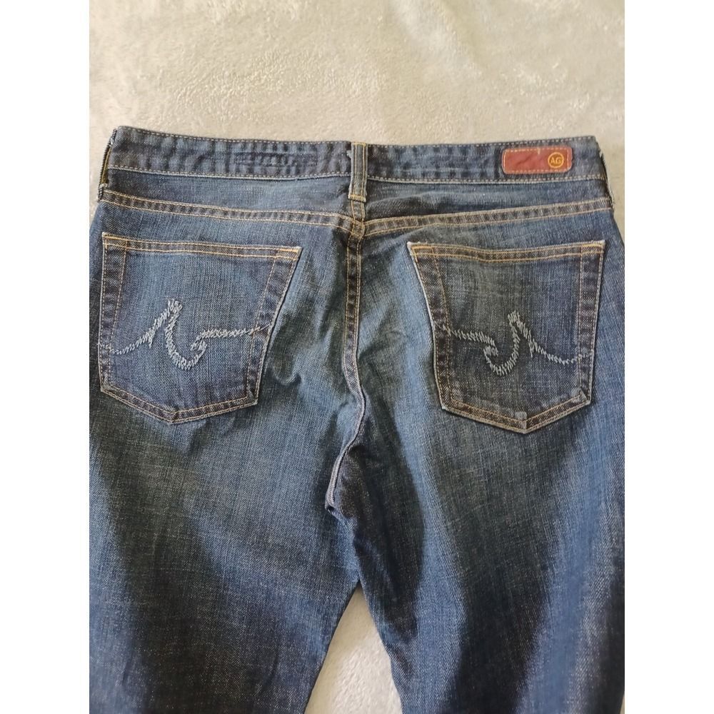 Low Rise Flare Bootcut Jeans Dark Wash Vtg Y2K Sz 30 Club AG Adriano Goldschmied - Picture 4 of 13